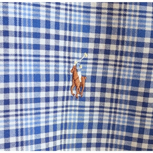 Ralph Lauren Size XL Plaid Shirt Mens Light Blue Top Extra Large LS Classic Fit - Picture 3 of 4